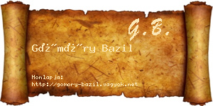 Gömöry Bazil névjegykártya